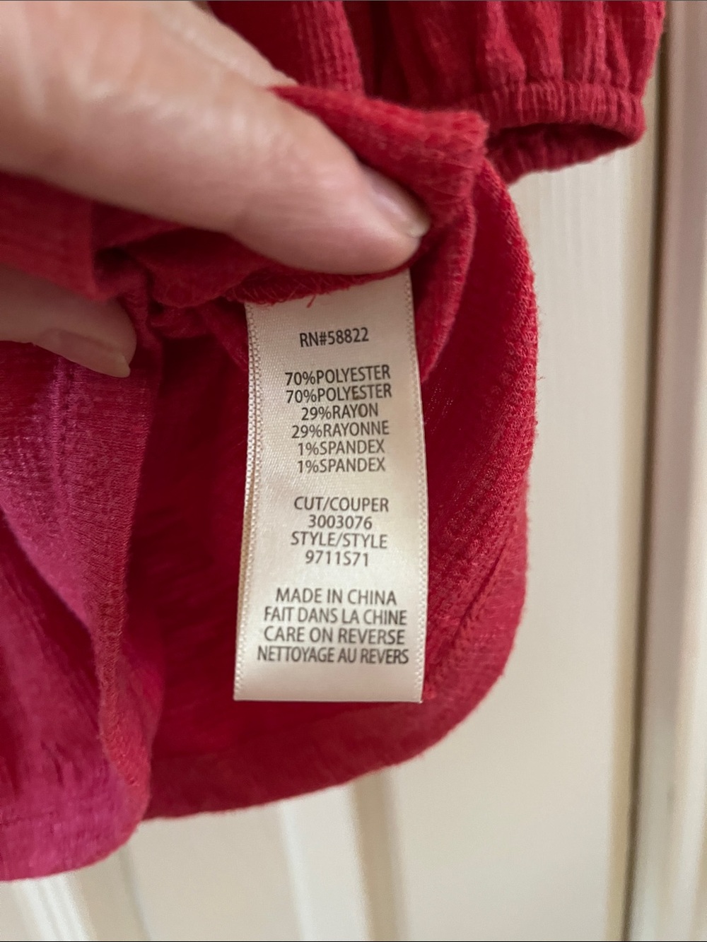 Max Studio Raspberry Smocked Yoke Peasant Top - Picture 7 of 13